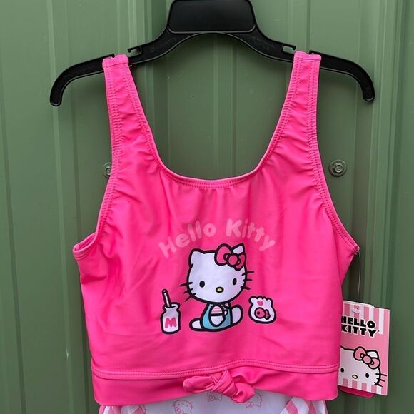 Hello Kitty Sanrio One-Piece Swimsuit  Bathing Suit with UPF 50+, Size L - Picture 2 of 7